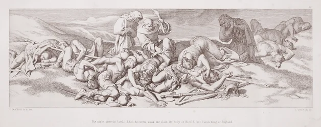 La nuit après la bataille, Edith découvre, parmi les morts, le corps d